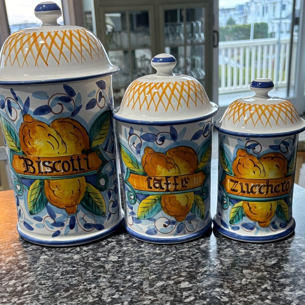 Italian ceramic containers-3 sizes